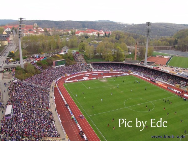 Blick vom Flutlichtmast